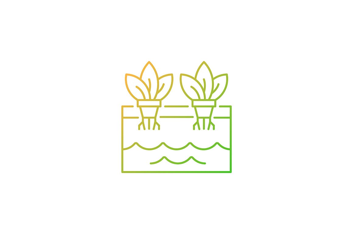 Agriculture related gradient linear vector icons set