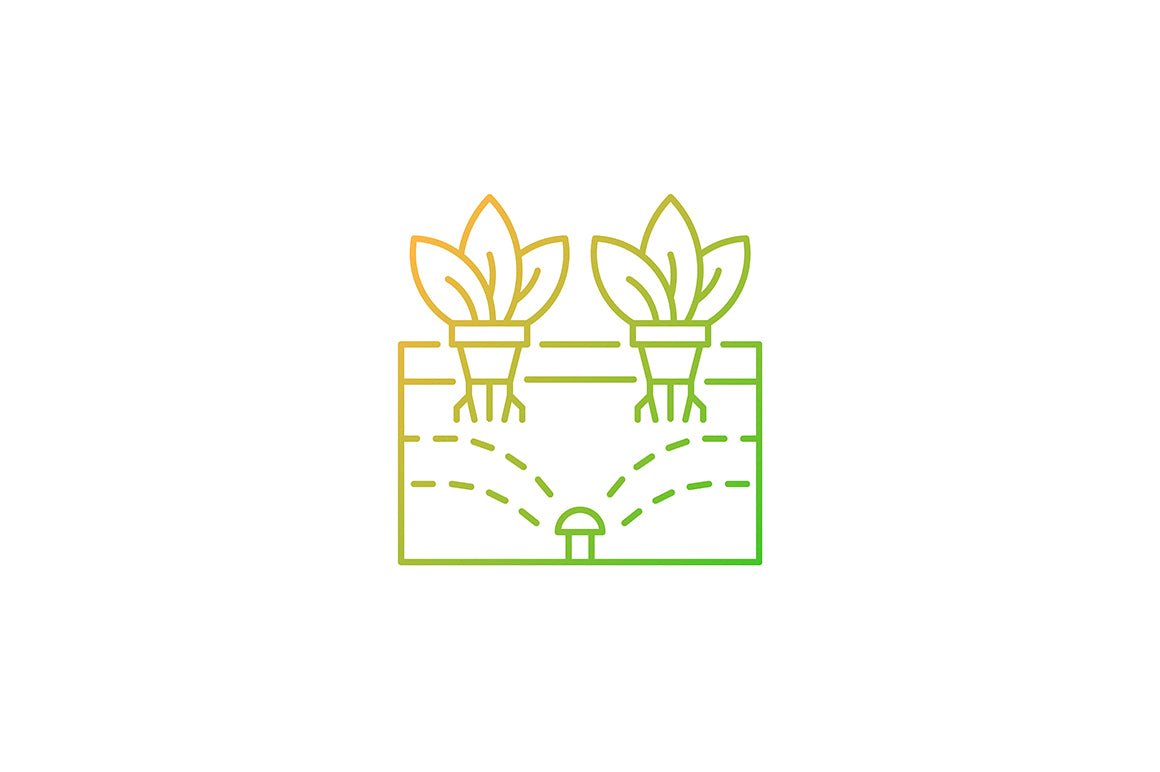 Agriculture related gradient linear vector icons set