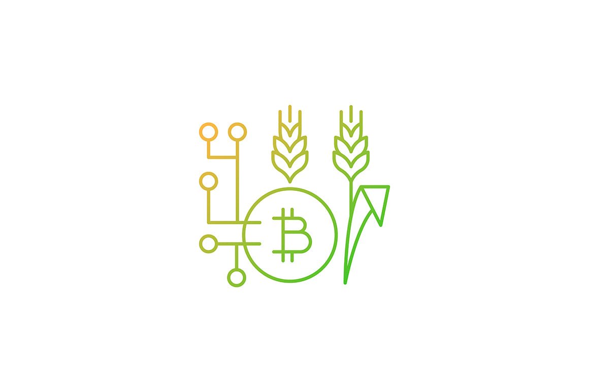 Agriculture related gradient linear vector icons set