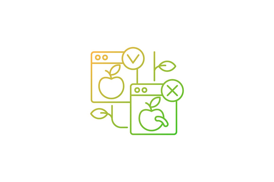 Agriculture related gradient linear vector icons set