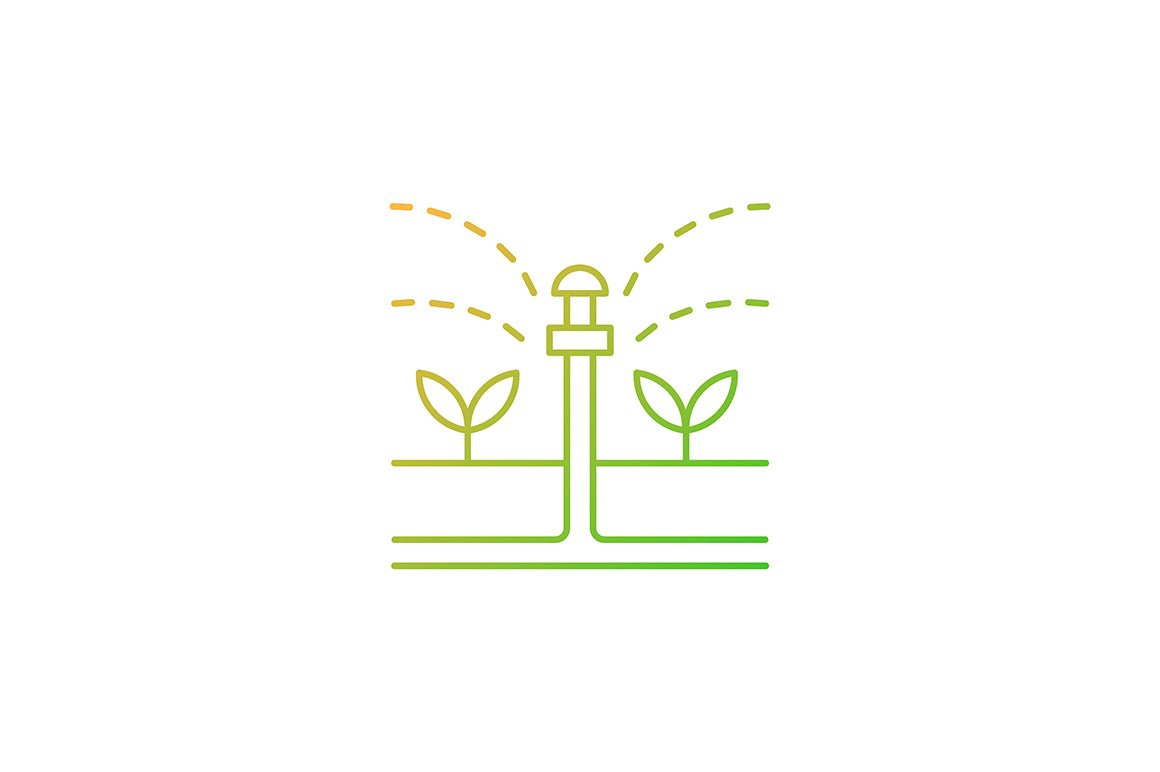 Agriculture related gradient linear vector icons set