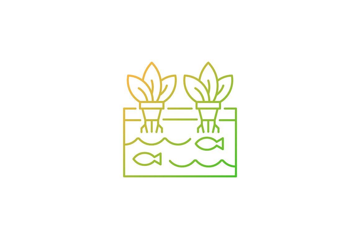 Agriculture related gradient linear vector icons set