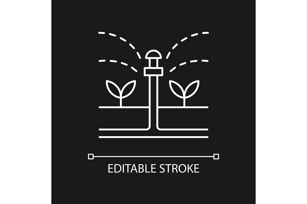 Agriculture related linear icons set for dark and light mode