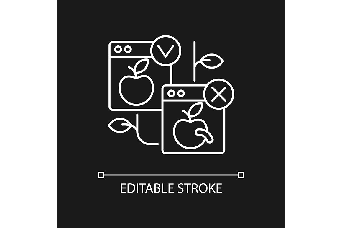 Agriculture related linear icons set for dark and light mode