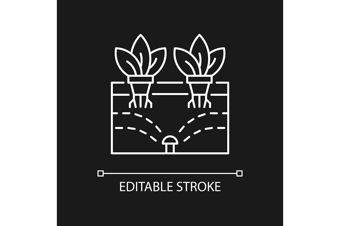 Agriculture related linear icons set for dark and light mode