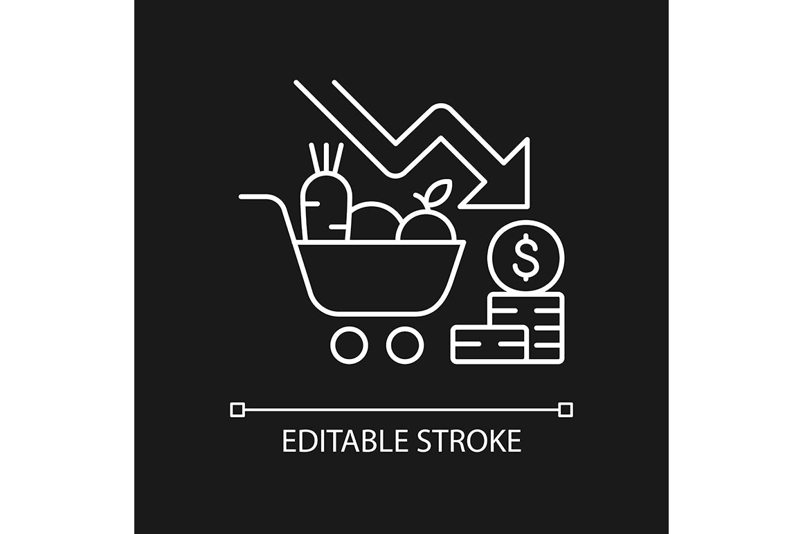 Agriculture related linear icons set for dark and light mode