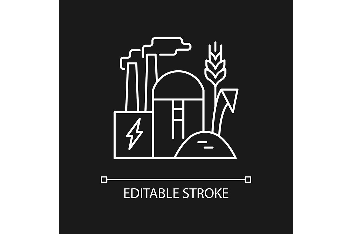 Agriculture related linear icons set for dark and light mode