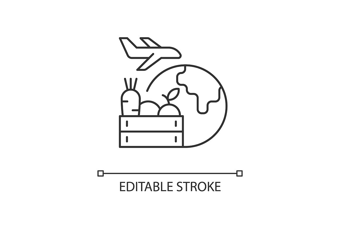 Agriculture related linear icons set for dark and light mode