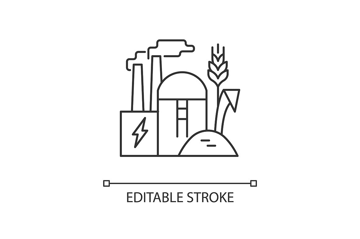 Agriculture related linear icons set for dark and light mode