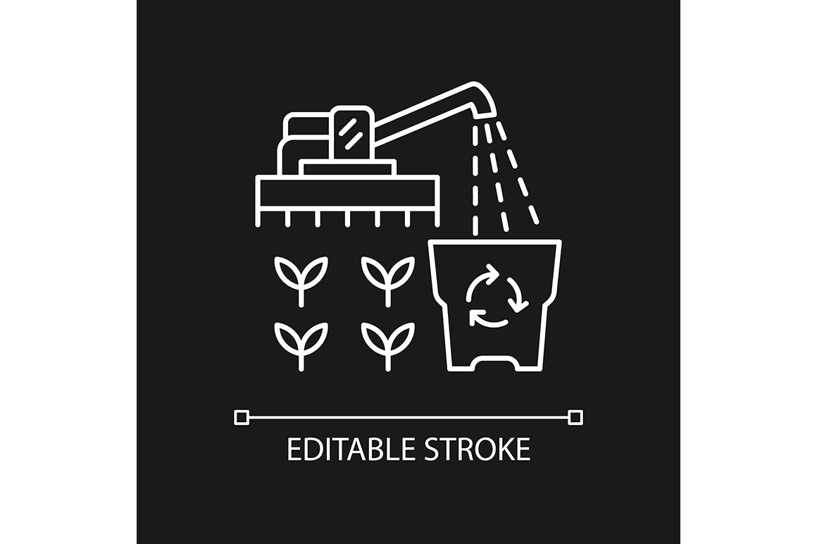 Agriculture related linear icons set for dark and light mode
