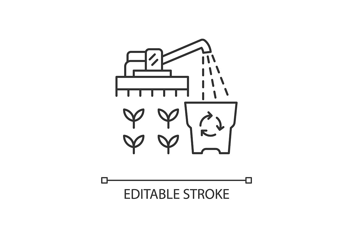 Agriculture related linear icons set for dark and light mode