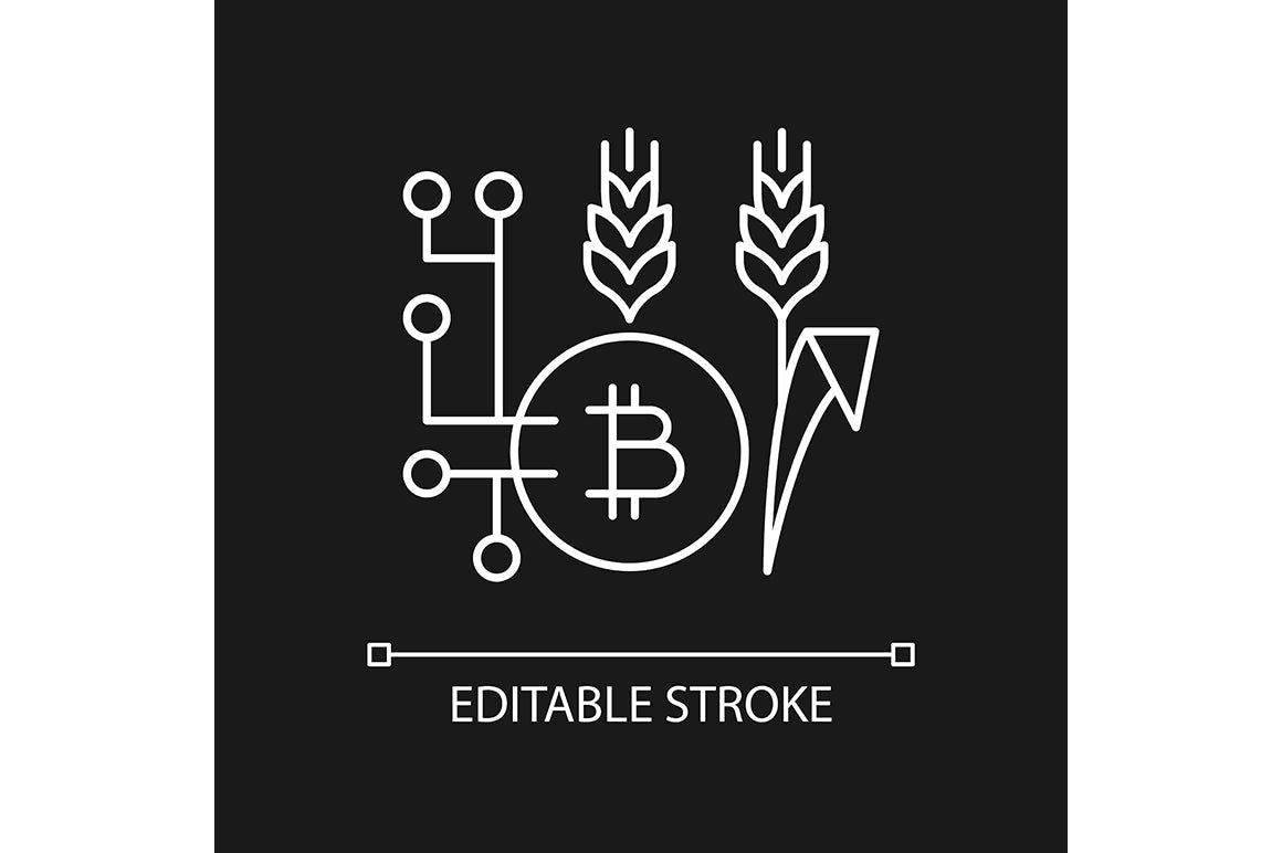 Agriculture related linear icons set for dark and light mode