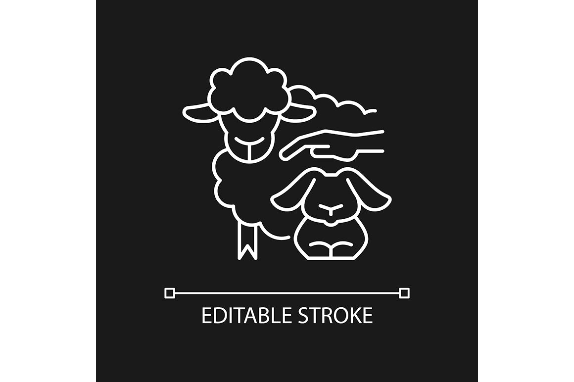 Agriculture related linear icons set for dark and light mode