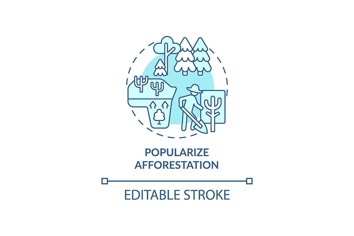 Air pollution prevention concept icons bundle