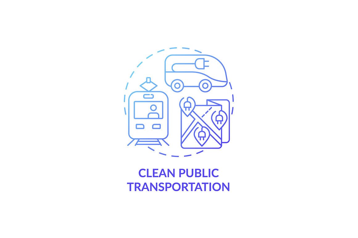 Air pollution prevention concept icons bundle