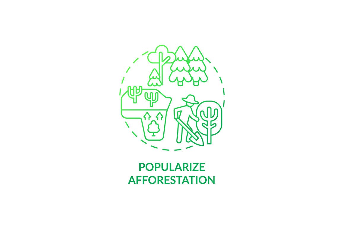 Air pollution prevention concept icons bundle