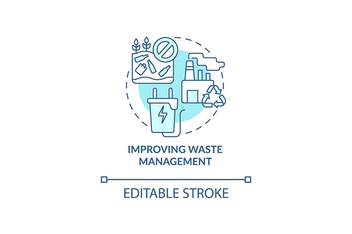 Air pollution prevention concept icons bundle