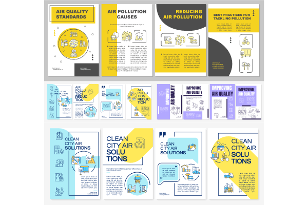 Air pollution reduction brochure templates