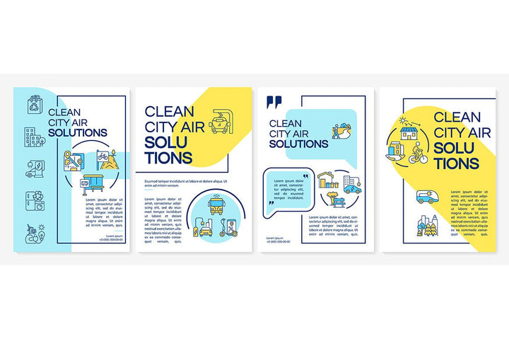 Air pollution reduction brochure templates