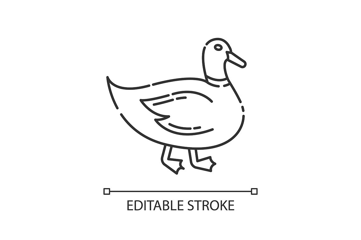 Animals pixel perfect linear icons set