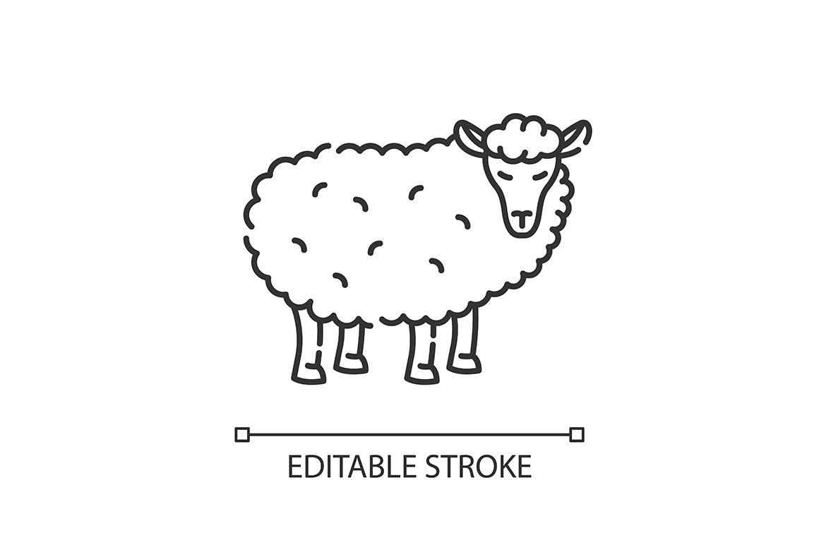 Animals pixel perfect linear icons set