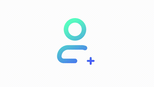 Animated add gradient ui icon