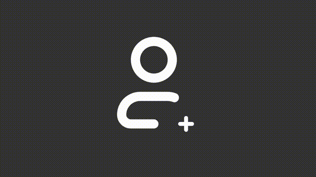 Animated add white line ui icon