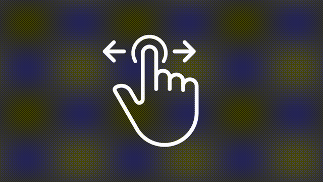 Animated choose white linear icon