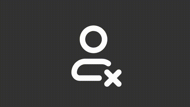 Animated delete white line ui icon