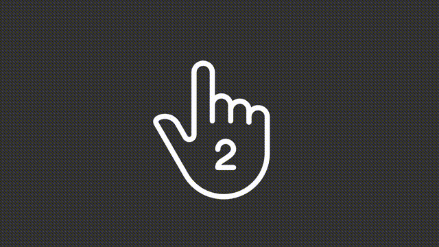 Animated double white linear icon