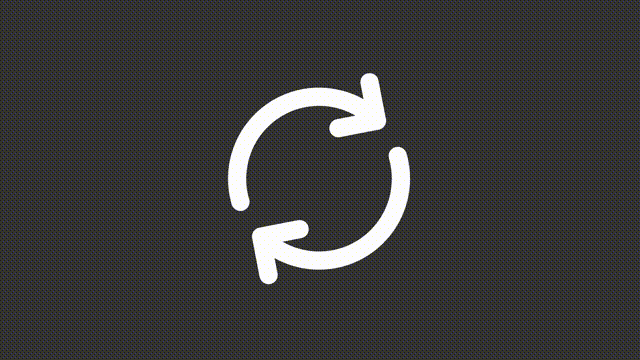 Animated exchange white line ui icon. Constant repetition. Seamless loop 4k video with alpha channel on transparent background. Isolated user interface symbol motion graphic design for night mode