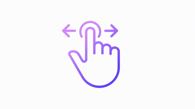 Animated left right gradient icon