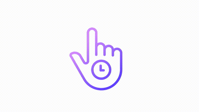 Animated long press gradient icon