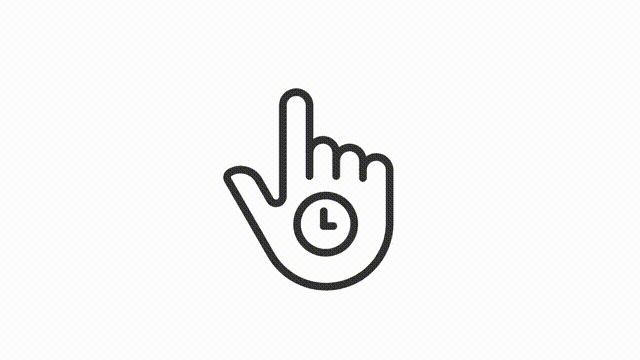 Animated long press linear icon