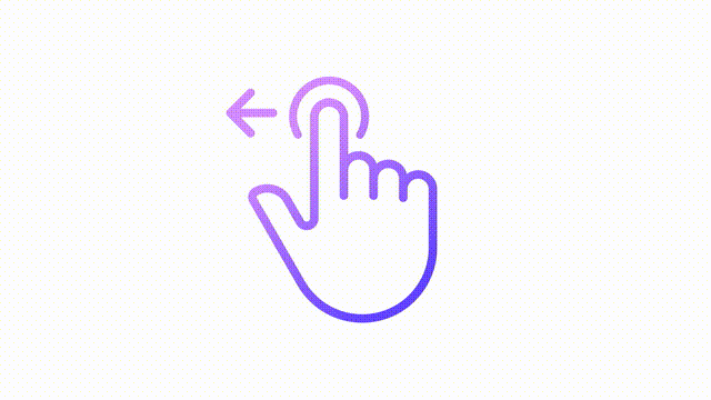 Animated move to left gradient icon