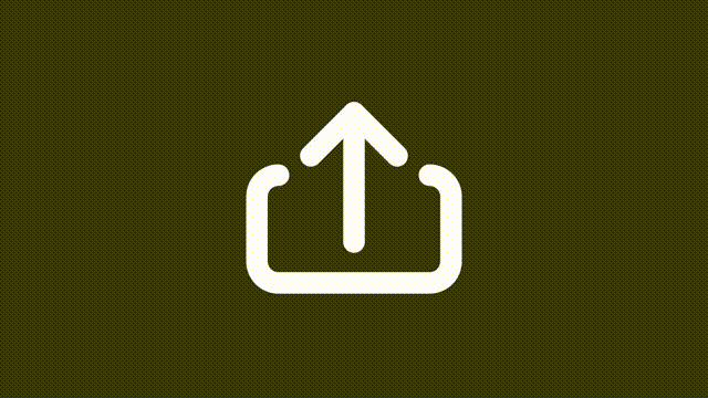 Animated upload white line ui icon. Send to server. Storage. Seamless loop 4k video with alpha channel on transparent background. Isolated user interface symbol motion graphic design for night mode