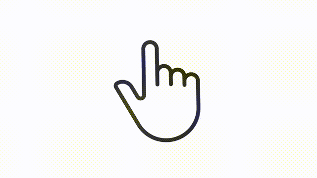 Animated zoom in touch linear icon