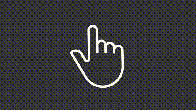 Animated zoom in white linear icon