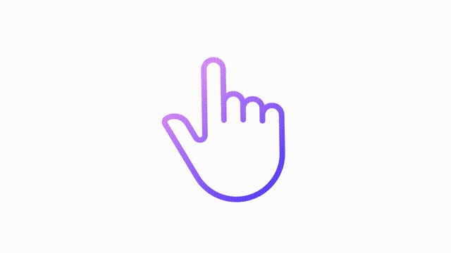 Animated zoom out gradient icon