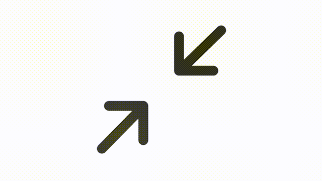 Animated zoom out linear ui icon. Minimize digital window. Seamless loop 4k video with alpha channel on transparent background. Outline isolated user interface element motion graphic animation