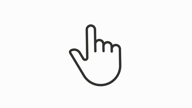 Animated zoom out touch linear icon