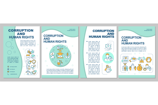Anti corruption activitties brochure templates bundle