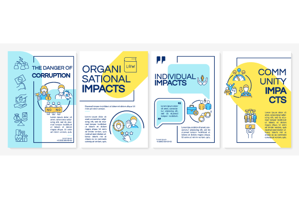 Anti corruption activitties brochure templates bundle