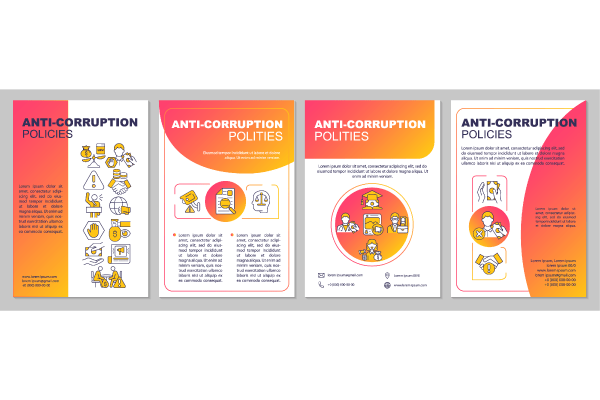 Anti corruption activitties brochure templates bundle
