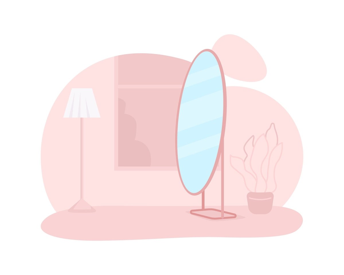 Apartment room 2D vector isolated illustration set