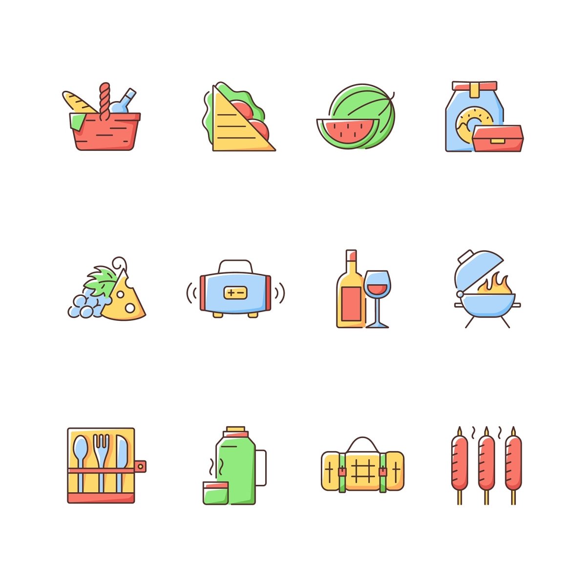 Asia Travel Icons bundle