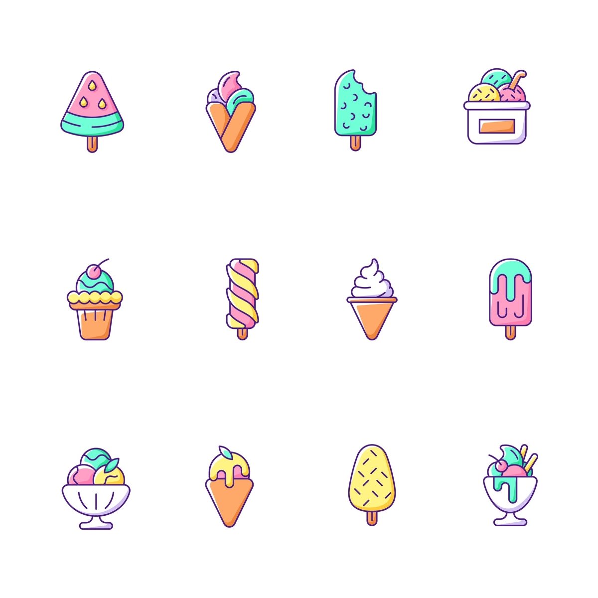 Asia Travel Icons bundle