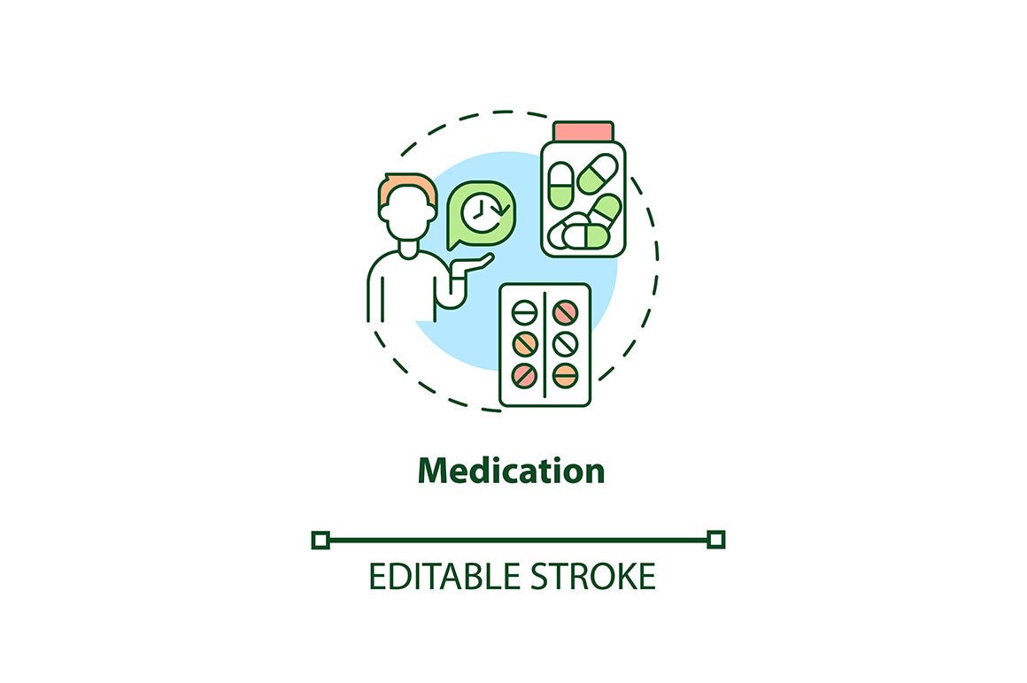 Attention deficit and hyperactivity disorder concept icons bundle