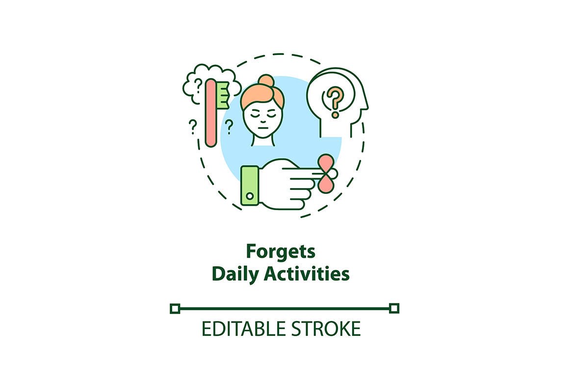 Attention deficit and hyperactivity disorder concept icons bundle