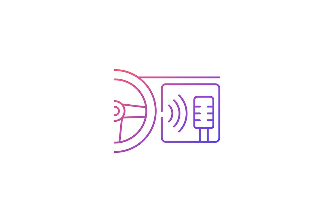 Auto racing gradient icons set for dark and light mode